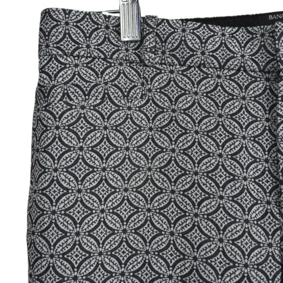 Banana Republic Sloan  Pants Pattern Gray Mid Rise Ankle Size 6 - Picture 4 of 13